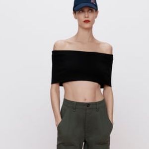 Zara NEW cropped knit top